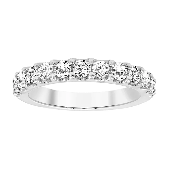 Rings AV LADIES BAND 100CT ROUND DIAMOND 14K WHITE GOLD