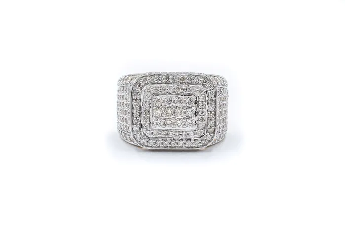 Rings Crown Jewels Coin 264 ctw Mens Pave Diamond Ring