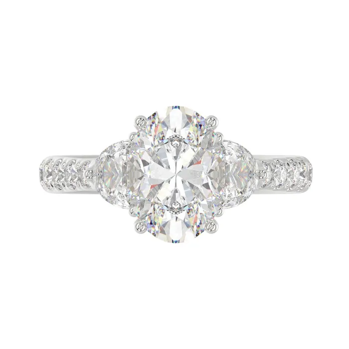 Rings Crown Jewels Coin LADIES RING 3CT ROUNDOVALHALF MOON DIAMOND 14K WHITE GOLD OVAL DIAMOND 2CT Rings Crown Jewels Coin LADIES RING 3CT ROUNDOVALHALF MOON DIAMOND 14K WHITE GOLD OVAL DIAMOND 2CT