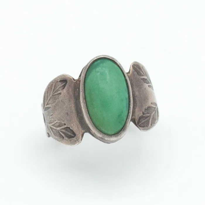 Rings Crown Jewels Coin Navajo Handmade Sterling Silver Turquoise Ring Hallmark Unknown Size 3