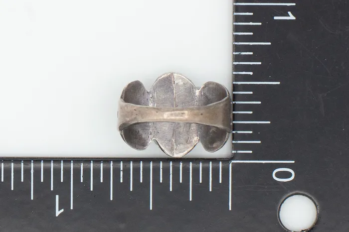 Rings Crown Jewels Coin Navajo Handmade Sterling Silver Turquoise Ring Hallmark Unknown Size 3