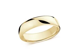 Rings MALO BANDS Malo 14K Yellow Gold 6mm Domed Wedding Band