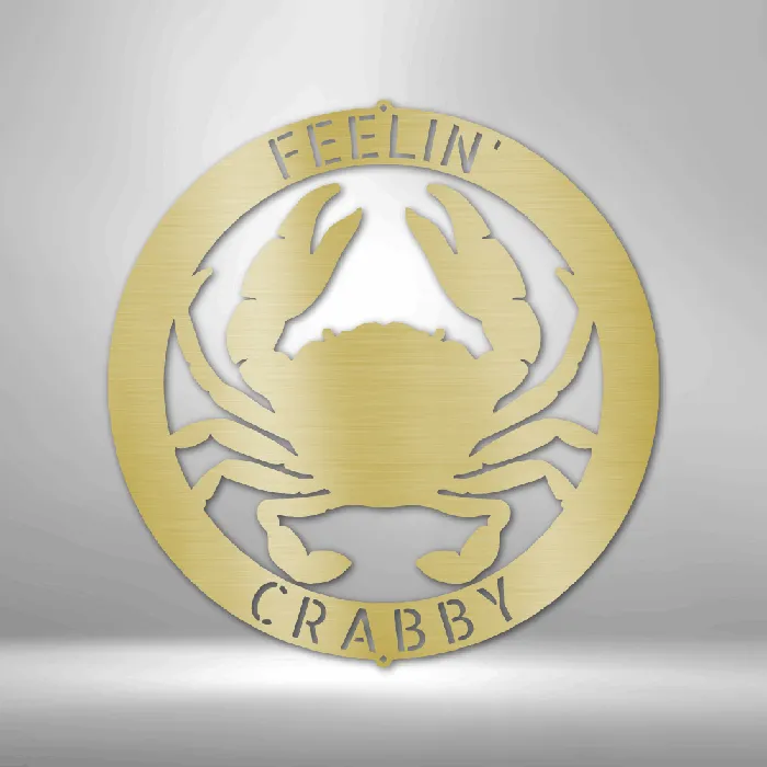 Rings My Easy Monogram Personalized Metal Beach Crab Sign Ring Coastal Decor Nautical Wall Art Ocean and Sea Animal Decor Custom Metal Sign Seaside Decor