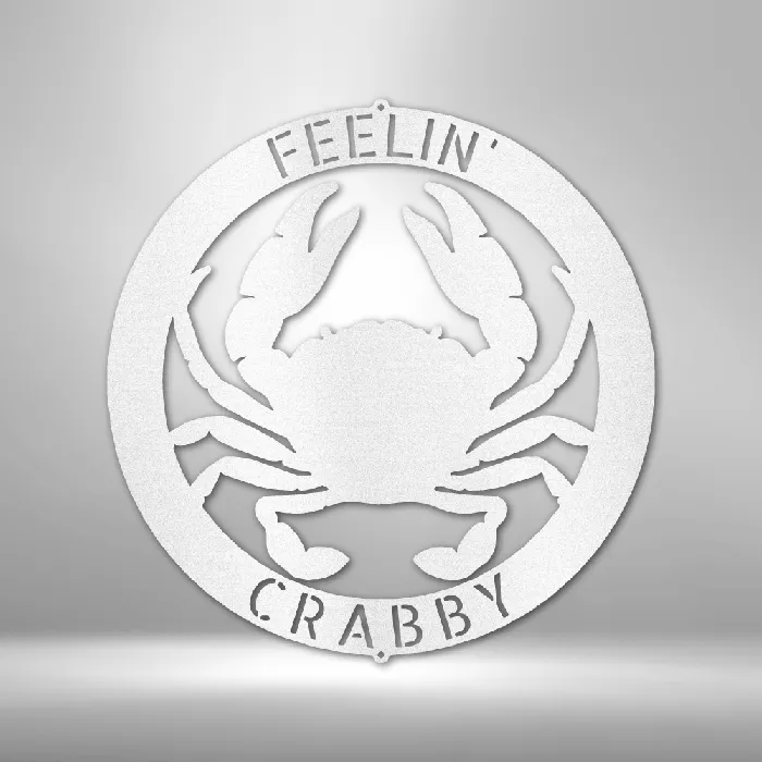 Rings My Easy Monogram Personalized Metal Beach Crab Sign Ring Coastal Decor Nautical Wall Art Ocean and Sea Animal Decor Custom Metal Sign Seaside Decor