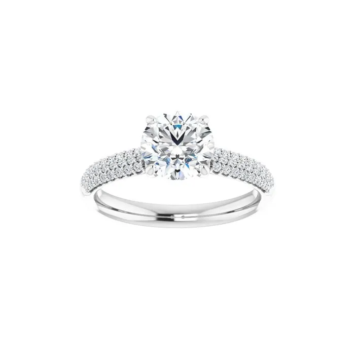 Rings STULLER 14K White Gold 20ctw Pave Style Diamond SemiMount Engagement Ring Rings STULLER 14K White Gold 20ctw Pave Style Diamond SemiMount Engagement Ring