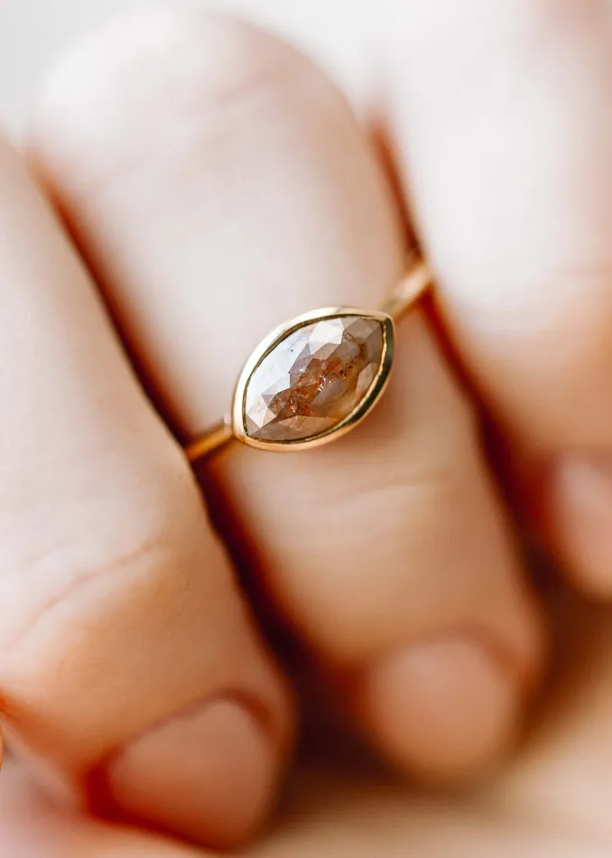 Rings The Leda Ring 122ct Marquise Natural Rose Diamond Yellow Gold Venvs New Theme Rings The Leda Ring 122ct Marquise Natural Rose Diamond Yellow Gold Venvs New Theme