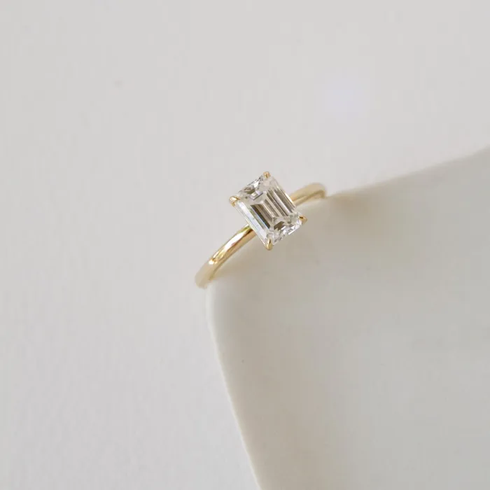 Rings Valerie Madison Fine Jewelry Vera Emerald Cut Moissanite Solitaire Engagement Ring Rings Valerie Madison Fine Jewelry Vera Emerald Cut Moissanite Solitaire Engagement Ring