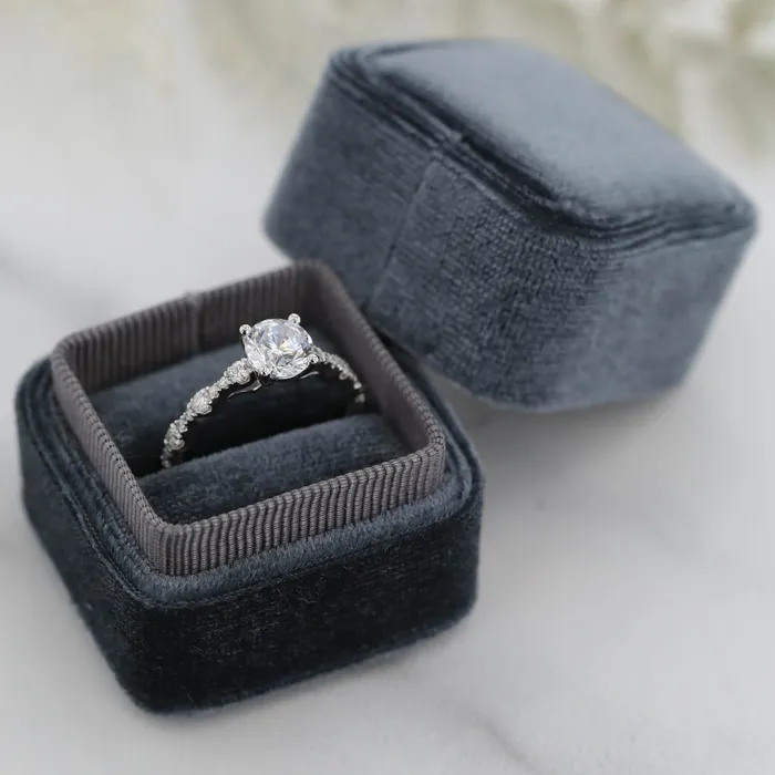 Rings VENVS The Lyra 18k White Size 7 Stone HX80 Gray Ring Box Custom Engraving 0 Rings VENVS The Lyra 18k White Size 7 Stone HX80 Gray Ring Box Custom Engraving 0