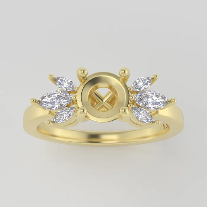 Rings VENVS The Mini Luna 14k Yellow Size 875 Stone SA65 Gray Ring Box Custom Engraving 0 Rings VENVS The Mini Luna 14k Yellow Size 875 Stone SA65 Gray Ring Box Custom Engraving 0
