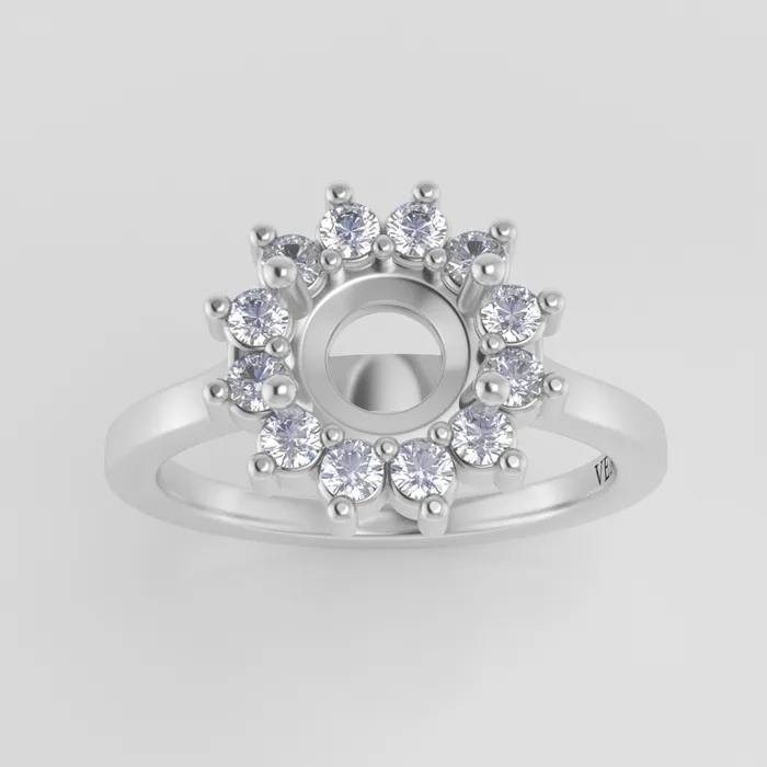 Rings VENVS The Soleil 14k White Size 55 Stone MOS130 Cinque Ring Box Custom Engraving 0 Rings VENVS The Soleil 14k White Size 55 Stone MOS130 Cinque Ring Box Custom Engraving 0