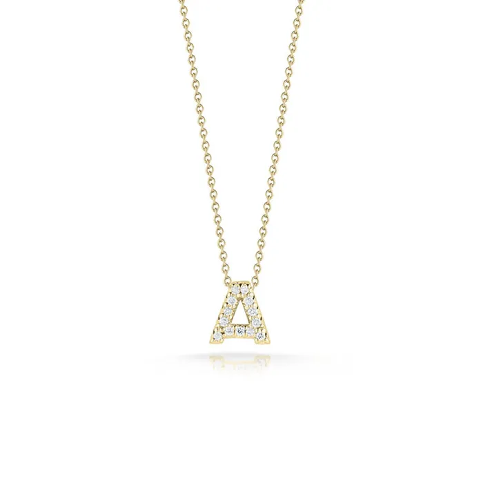 ROBERTO COIN Love Letter A Pendant with Diamonds Necklaces