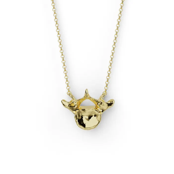 sciencejewelry1824 Necklaces lumbar vertebra necklace gold vermeil