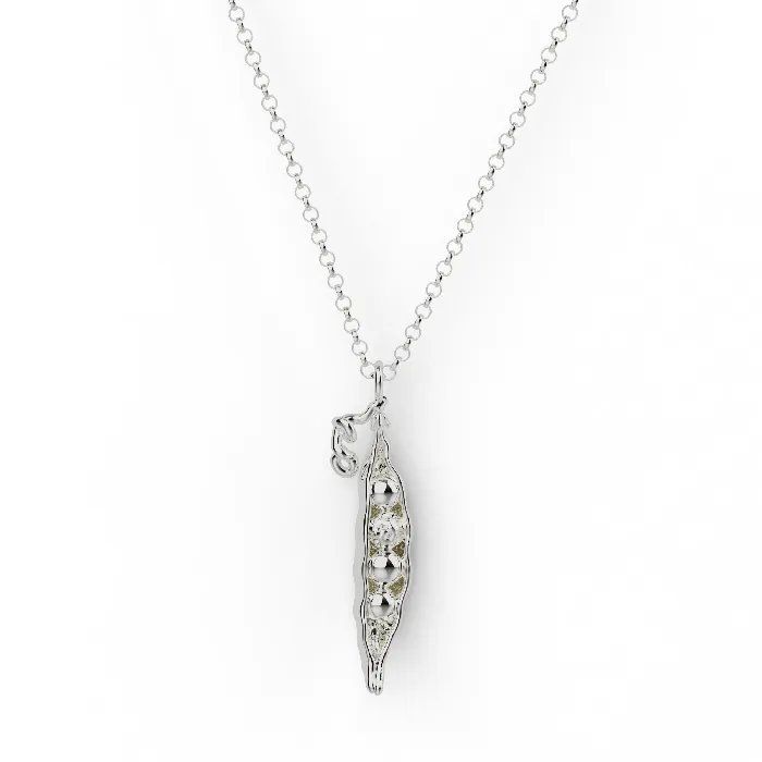 sciencejewelry1824 Necklaces Mendels peas necklace silver