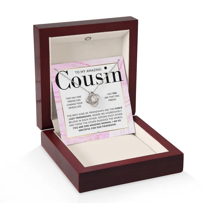 ShineOn Fulfillment Gift For Amazing Female Cousin Pendant Necklace Present For Girl Cousin Great For Christmas Her Birthday Or As An Encouragement Gift Necklaces