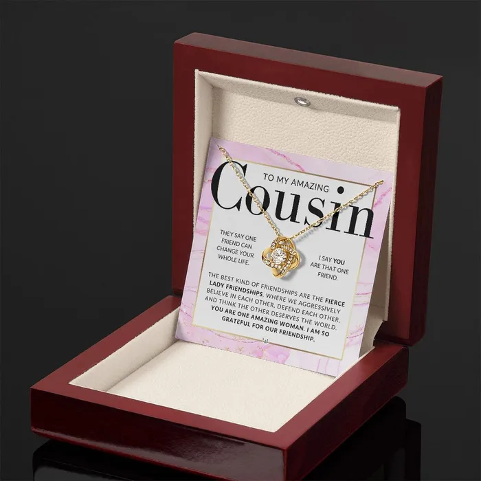 ShineOn Fulfillment Gift For Amazing Female Cousin Pendant Necklace Present For Girl Cousin Great For Christmas Her Birthday Or As An Encouragement Gift Necklaces