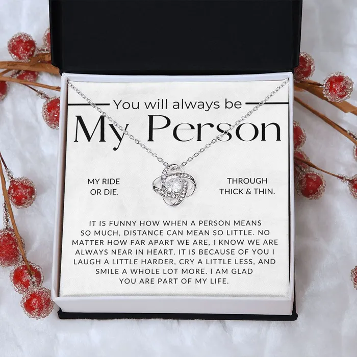 ShineOn Fulfillment My Person Long Distance Relationship For Her Christmas Gift Birthday Present Galantines Day Gifts Necklaces