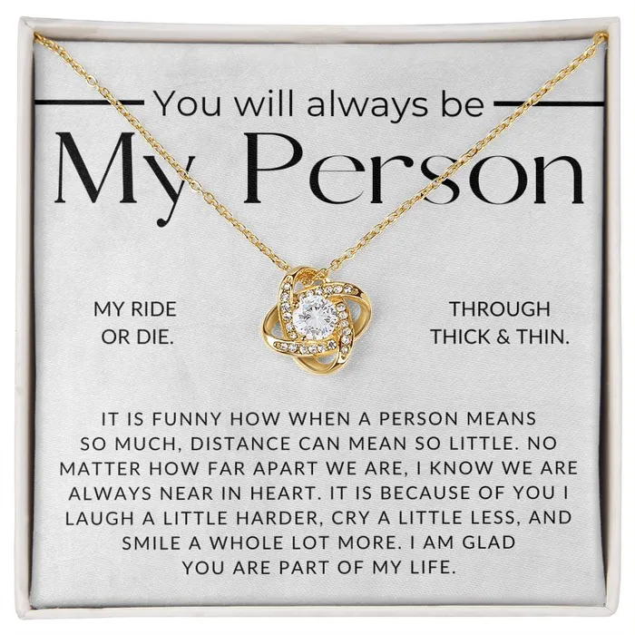 ShineOn Fulfillment My Person Long Distance Relationship For Her Christmas Gift Birthday Present Galantines Day Gifts Necklaces