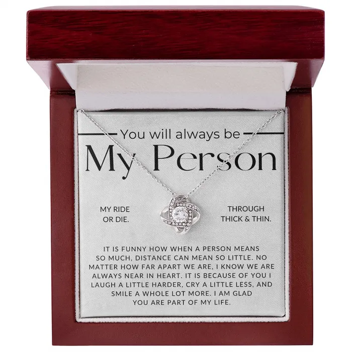 ShineOn Fulfillment My Person Long Distance Relationship For Her Christmas Gift Birthday Present Galantines Day Gifts Necklaces