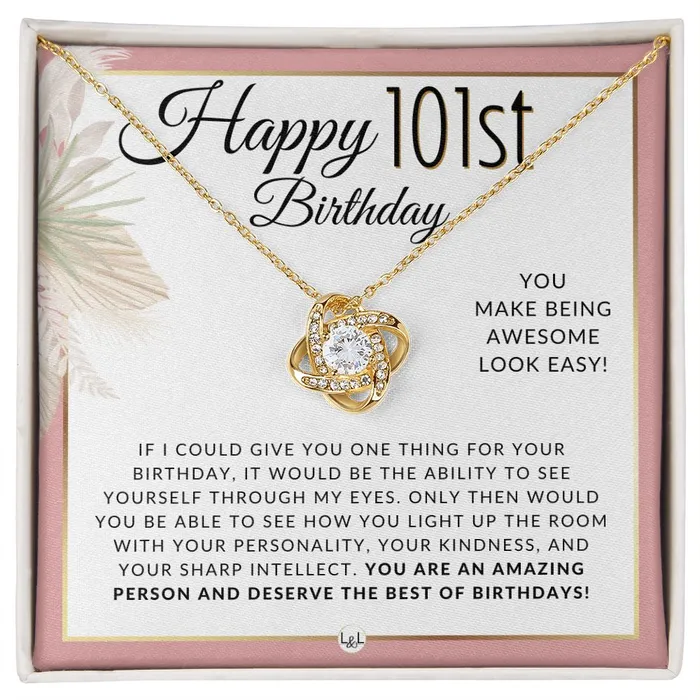 ShineOn Fulfillment Necklaces 101st Birthday Gift For Her Necklace For 101 Year Old Birthday Beautiful Womans Birthday Pendant ShineOn Fulfillment Necklaces 101st Birthday Gift For Her Necklace For 101 Year Old Birthday Beautiful Womans Birthday Pendant