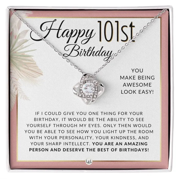 ShineOn Fulfillment Necklaces 101st Birthday Gift For Her Necklace For 101 Year Old Birthday Beautiful Womans Birthday Pendant