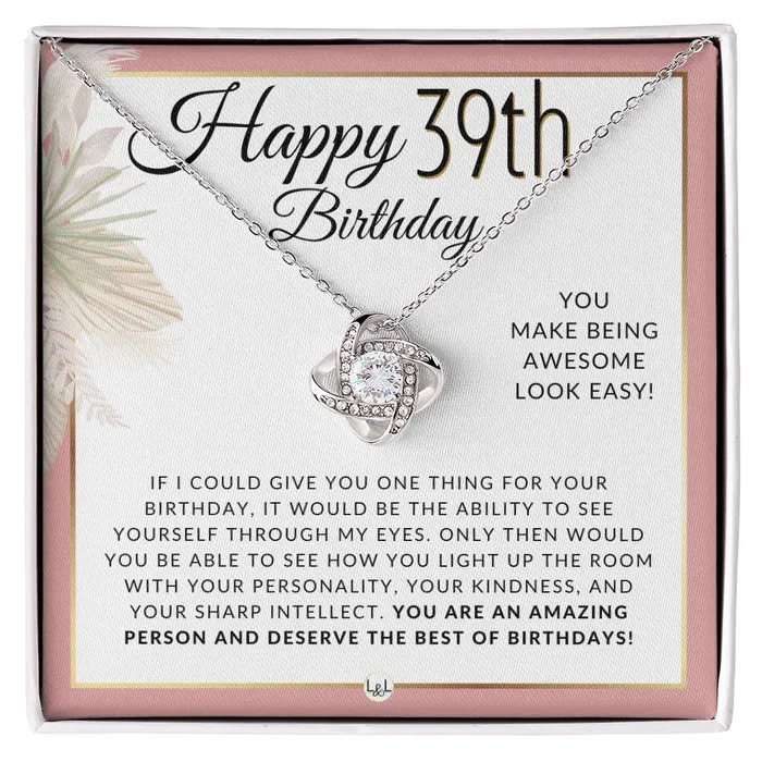 ShineOn Fulfillment Necklaces 39th Birthday Gift For Her Necklace For 39 Year Old Beautiful Womans Birthday Pendant Jewelry