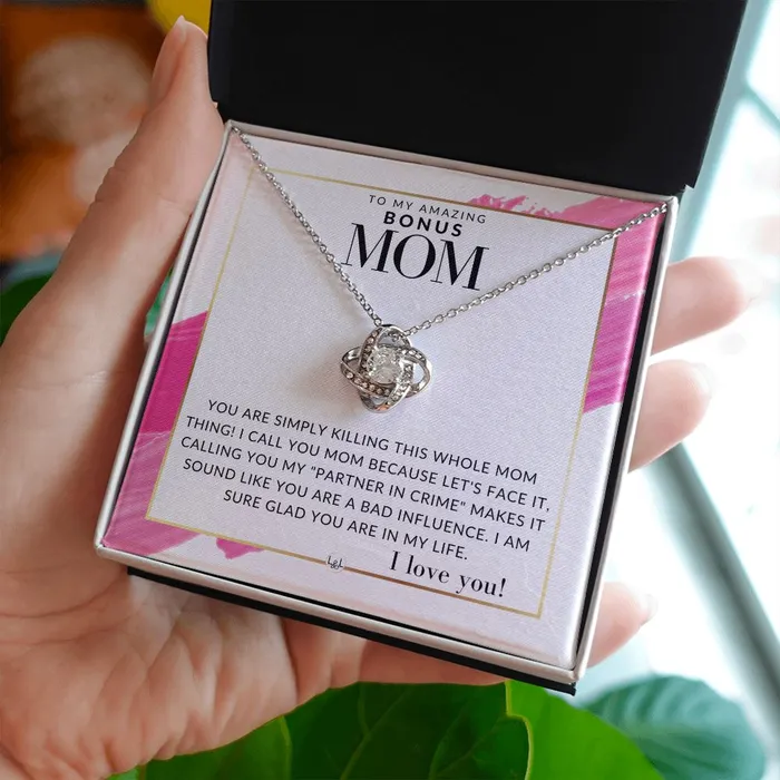 ShineOn Fulfillment Necklaces Bonus Mom Gift Your Killing it Present for Stepmom Bonus Mom Second Mom Unbiological Mom or Other Mom Great For Mothers Day Christmas Her Birthday Or As An Encouragement Gift
