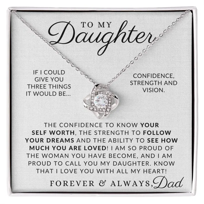 ShineOn Fulfillment Necklaces Forever And Always To My Daughter From Dad Father to Daughter Gift Christmas Gifts Birthday Present Graduation Necklace Valentines Day ShineOn Fulfillment Necklaces Forever And Always To My Daughter From Dad Father to Daughter Gift Christmas Gifts Birthday Present Graduation Necklace Valentines Day