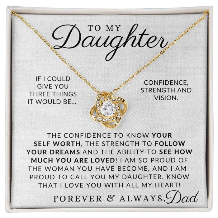 ShineOn Fulfillment Necklaces Forever And Always To My Daughter From Dad Father to Daughter Gift Christmas Gifts Birthday Present Graduation Necklace Valentines Day