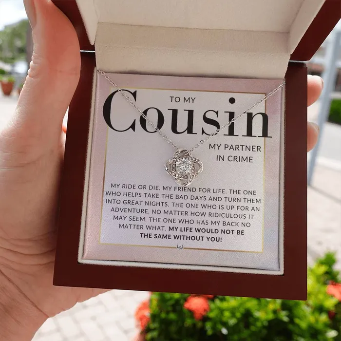 ShineOn Fulfillment Necklaces Gift For My Female Cousin Beautiful Womens Pendant Necklace For Your Girl Cousin Heartfelt Message For Her