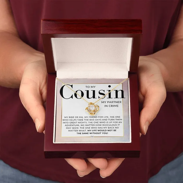 ShineOn Fulfillment Necklaces Gift For My Female Cousin Beautiful Womens Pendant Necklace For Your Girl Cousin Heartfelt Message For Her