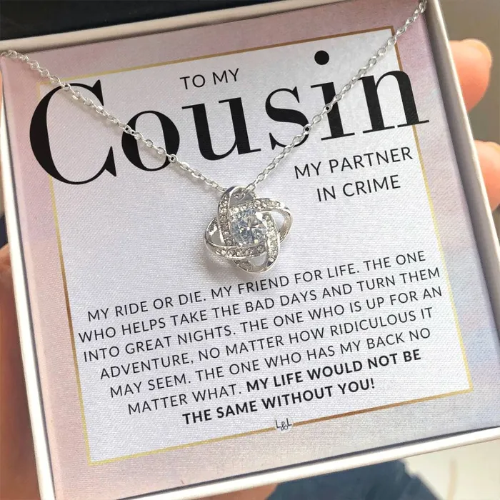 ShineOn Fulfillment Necklaces Gift For My Female Cousin Beautiful Womens Pendant Necklace For Your Girl Cousin Heartfelt Message For Her