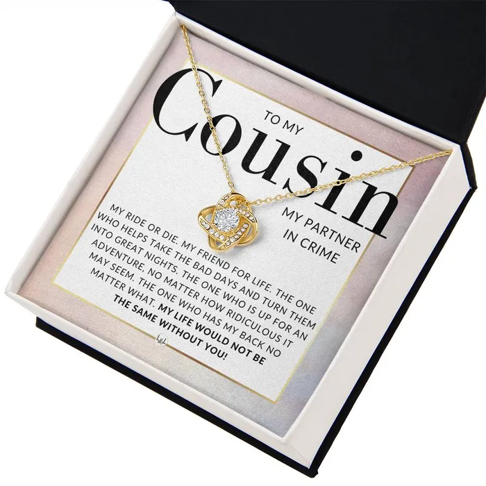 ShineOn Fulfillment Necklaces Gift For My Female Cousin Beautiful Womens Pendant Necklace For Your Girl Cousin Heartfelt Message For Her