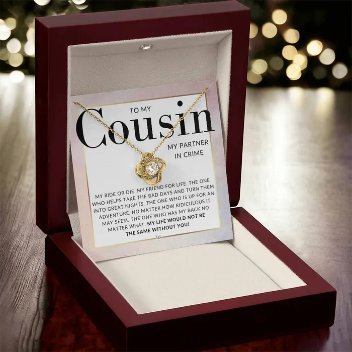 ShineOn Fulfillment Necklaces Gift For My Female Cousin Beautiful Womens Pendant Necklace For Your Girl Cousin Heartfelt Message For Her