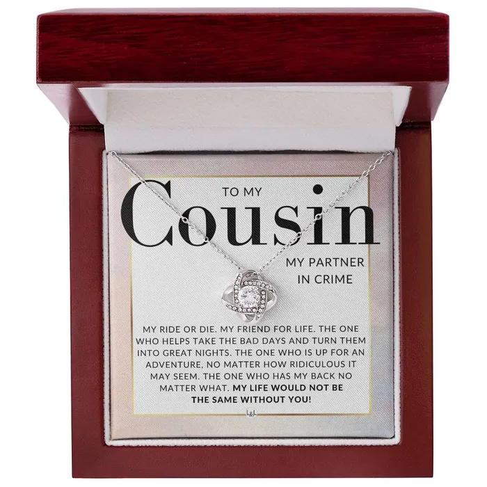 ShineOn Fulfillment Necklaces Gift For My Female Cousin Beautiful Womens Pendant Necklace For Your Girl Cousin Heartfelt Message For Her