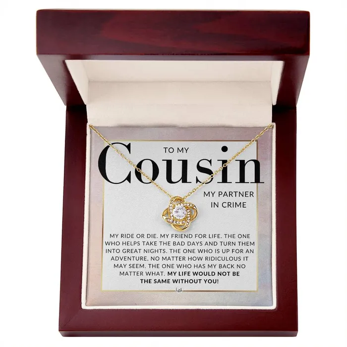 ShineOn Fulfillment Necklaces Gift For My Female Cousin Beautiful Womens Pendant Necklace For Your Girl Cousin Heartfelt Message For Her