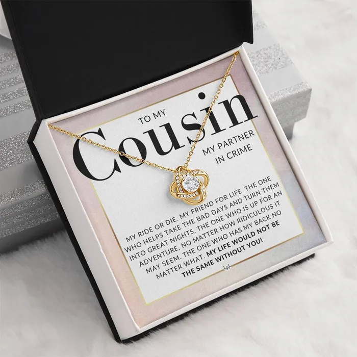 ShineOn Fulfillment Necklaces Gift For My Female Cousin Beautiful Womens Pendant Necklace For Your Girl Cousin Heartfelt Message For Her