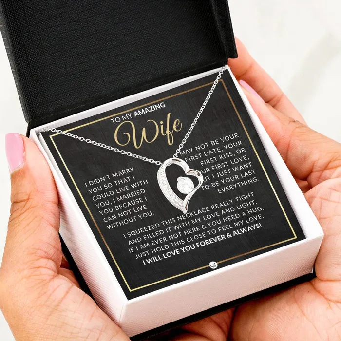 ShineOn Fulfillment Necklaces Gift For Wife After Marriage Open Heart Pendant Necklace Sentimental and Romantic Christmas Valentines Day Birthday or Anniversary Present