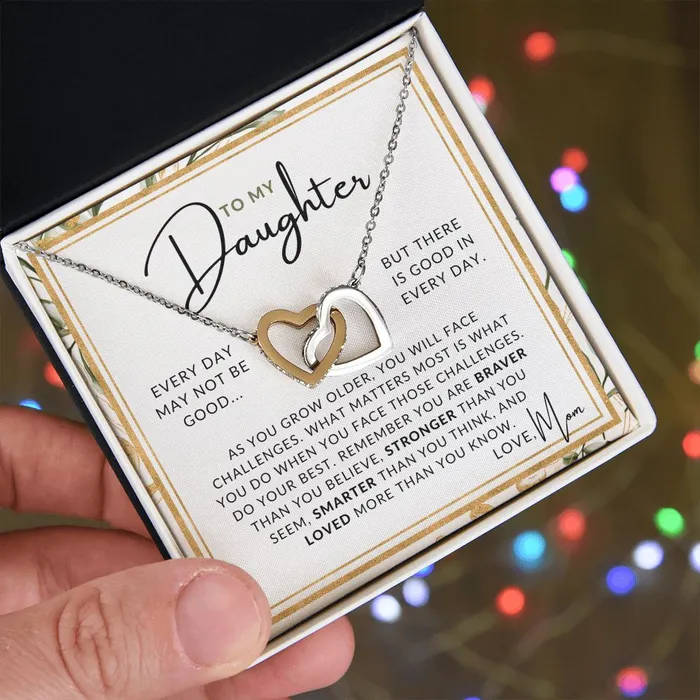 ShineOn Fulfillment Necklaces Good In Everyday To My Daughter From Mom Mother to Daughter Necklace Christmas Gifts Birthday Present Graduation Gift Valentines Day