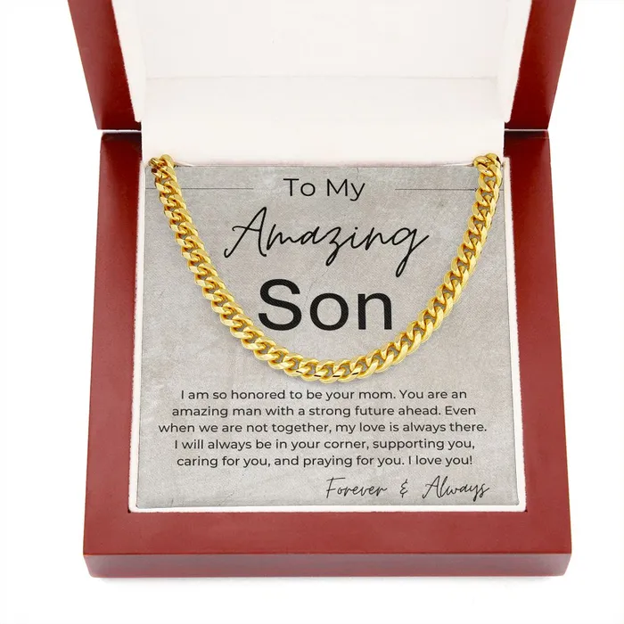 ShineOn Fulfillment Necklaces I will Always Be in Your Corner A Gift for Son from Mom Linked Chain Necklace