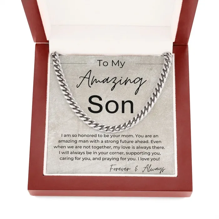 ShineOn Fulfillment Necklaces I will Always Be in Your Corner A Gift for Son from Mom Linked Chain Necklace