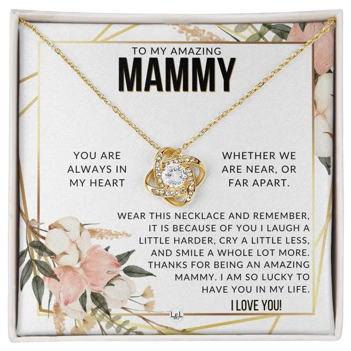 ShineOn Fulfillment Necklaces Mammy Gift Beautiful Womens Pendant From Granddaughter Grandson Grandkids Great For Mothers Day Christmas or Birthday