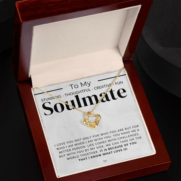 ShineOn Fulfillment Necklaces My Stunning Soulmate Thoughtful and Romantic Gift for Her Soulmate Necklace Christmas Valentines Birthday or Anniversary Gifts