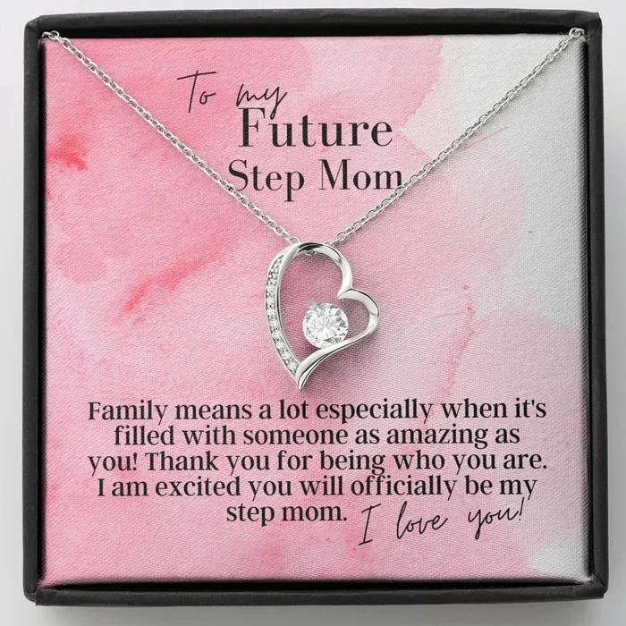 ShineOn Fulfillment Necklaces To My Future Step Mom Forever Love Pendant Necklace ShineOn Fulfillment Necklaces To My Future Step Mom Forever Love Pendant Necklace