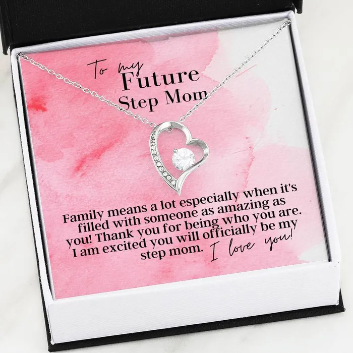 ShineOn Fulfillment Necklaces To My Future Step Mom Forever Love Pendant Necklace