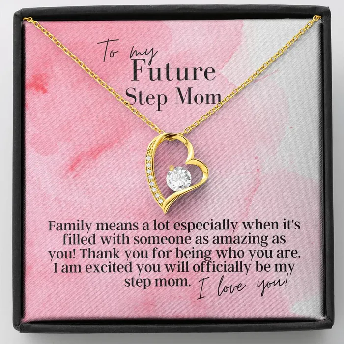 ShineOn Fulfillment Necklaces To My Future Step Mom Forever Love Pendant Necklace