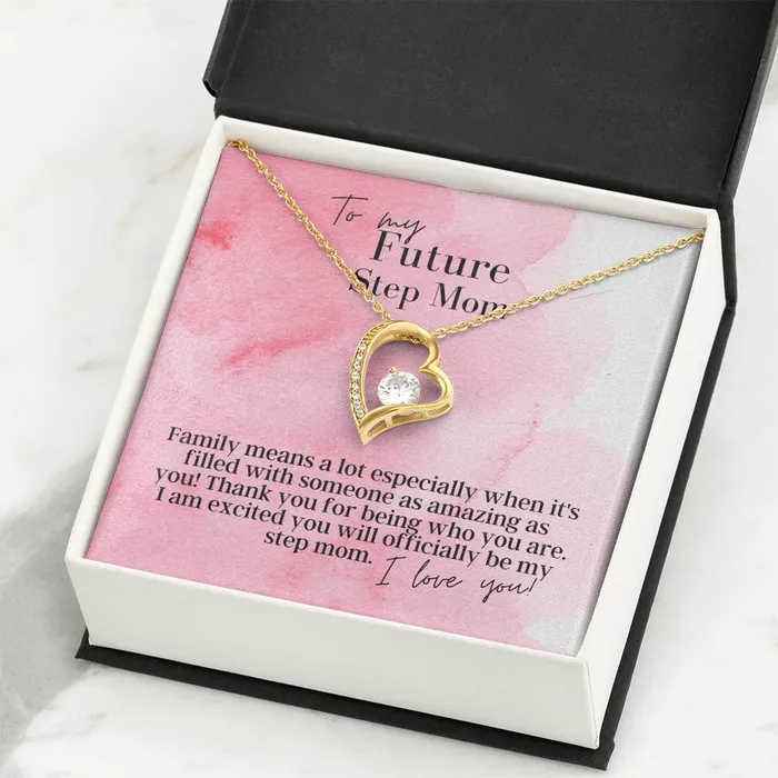 ShineOn Fulfillment Necklaces To My Future Step Mom Forever Love Pendant Necklace