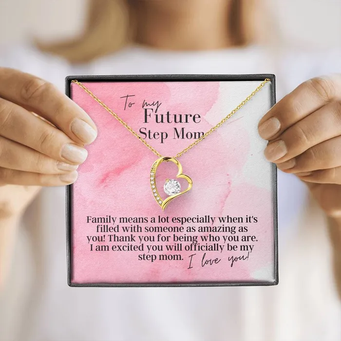 ShineOn Fulfillment Necklaces To My Future Step Mom Forever Love Pendant Necklace