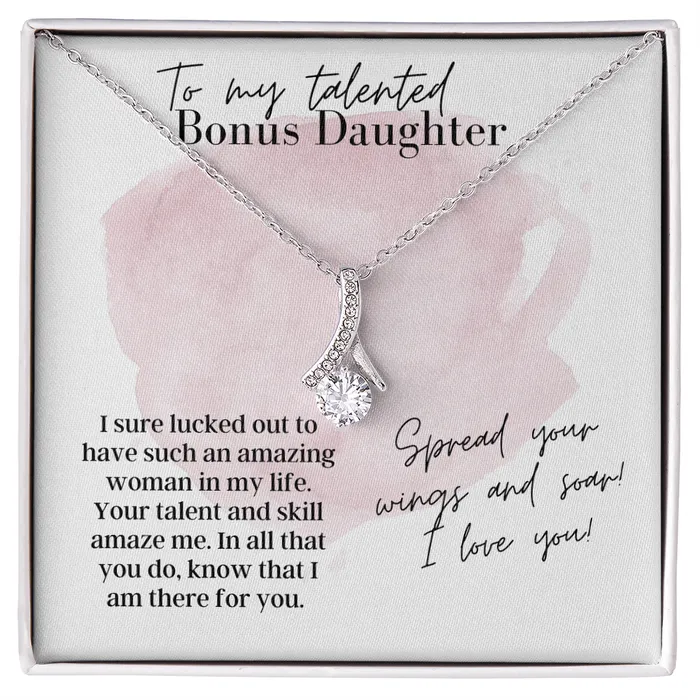 ShineOn Fulfillment Necklaces To My Talented Bonus Daughter Alluring Beauty Necklace ShineOn Fulfillment Necklaces To My Talented Bonus Daughter Alluring Beauty Necklace