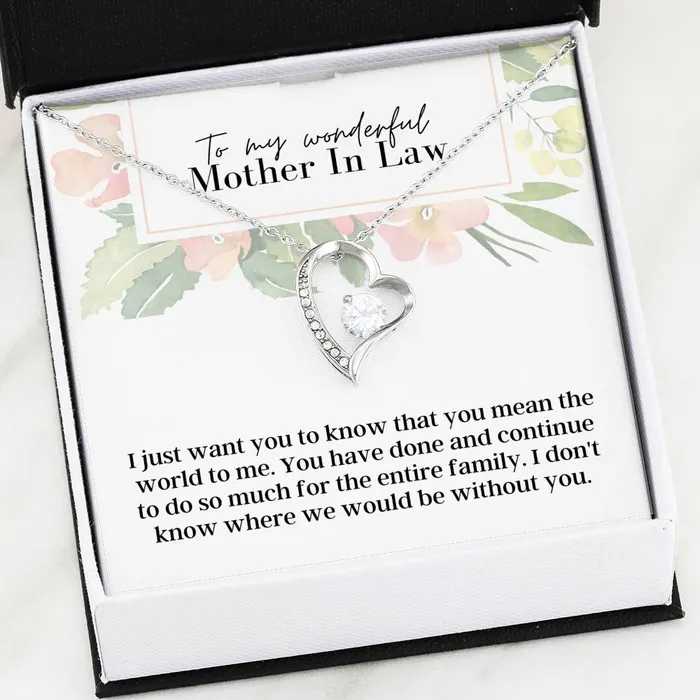 ShineOn Fulfillment Necklaces To My Wonderful Mother In Law Forever Love Pendant Necklace