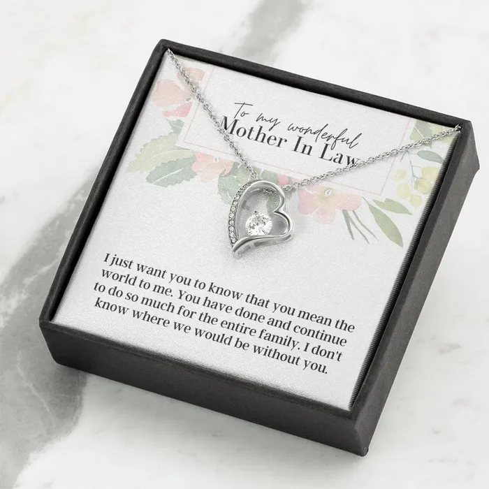 ShineOn Fulfillment Necklaces To My Wonderful Mother In Law Forever Love Pendant Necklace